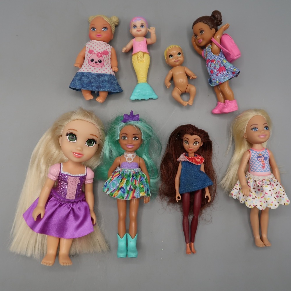 Doll Lot Of‎ 8 Disney Rapunzel Chelsea Spirit Lucky Mattle 3-5" Mixed Toy Set